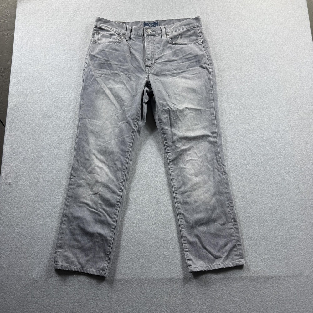 Lucky Brand 121 Heritage Slim Jeans Mens 34x28 Light Gray Slim Straight‎ Denim